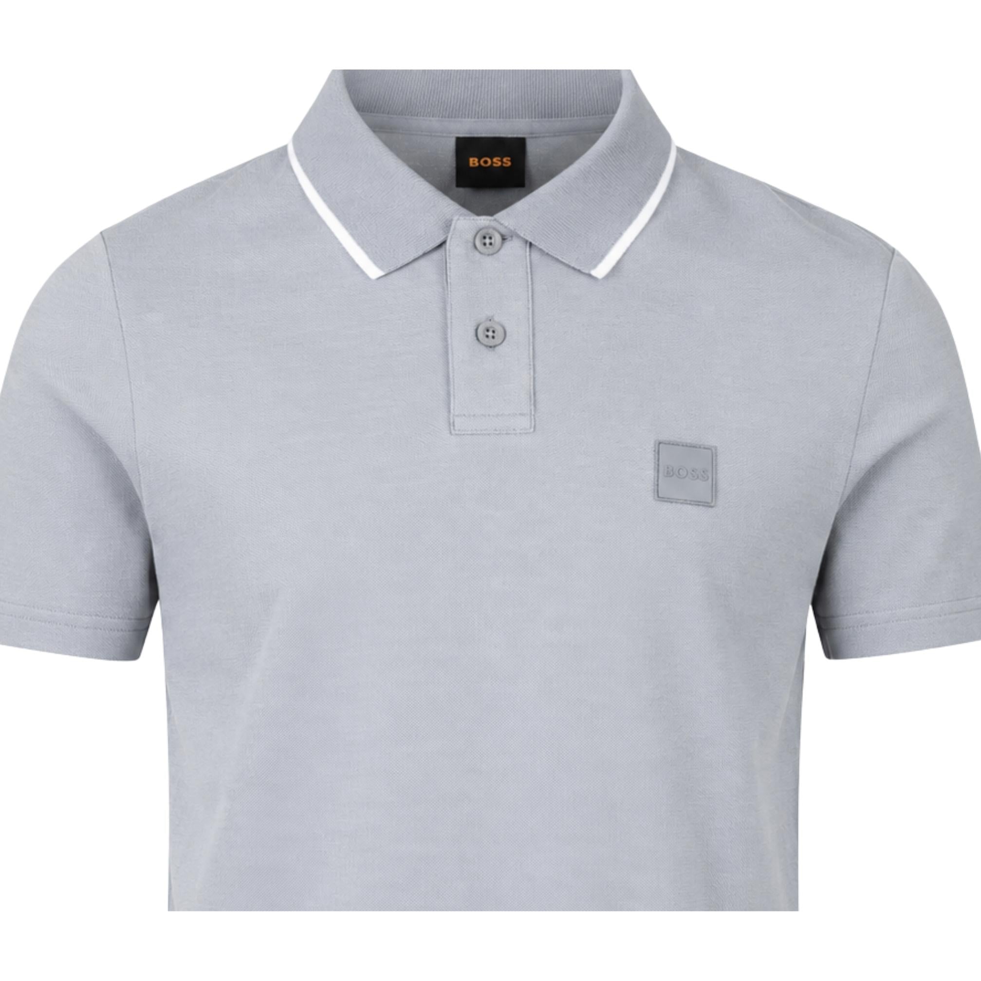 BOSS Passerford Light Grey Polo Shirt