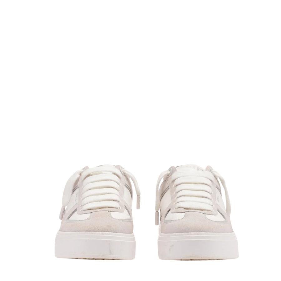 Mallet London Kingsbury Light Grey Leather Trainers
