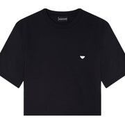 Emporio Armani 3D Eagle Embroidery Black T-Shirt