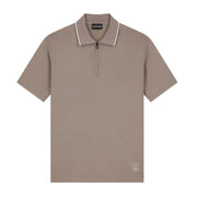 Emporio Armani Lyocell Blend Jersey Beige Polo Shirt
