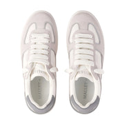 Mallet London Kingsbury Light Grey Leather Trainers