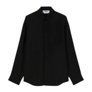 MSGM Black Silk Cupro Shirt