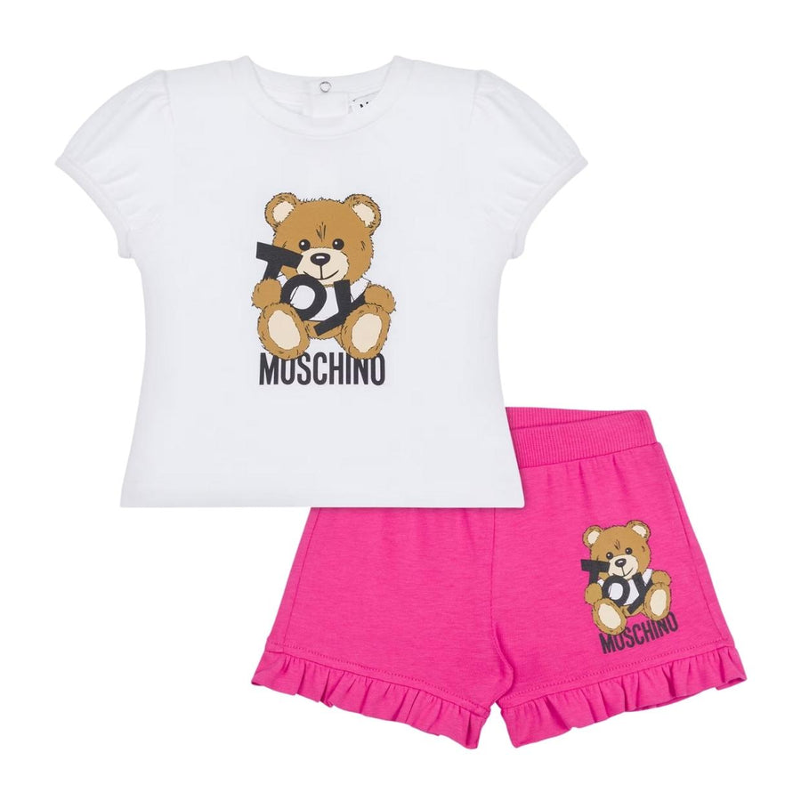 Moschino Baby Teddy Bear Logo T-Shirt & Short Set
