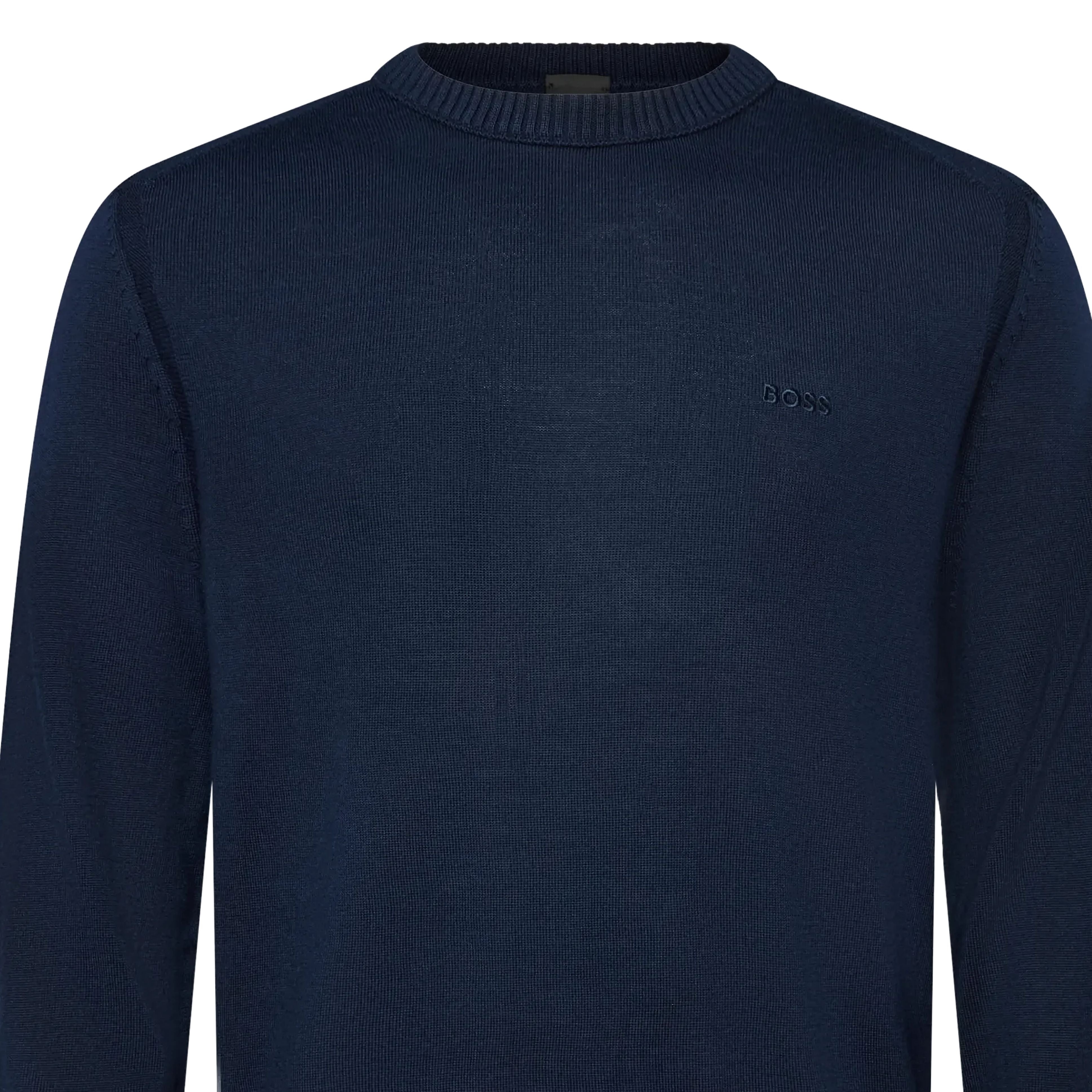 BOSS Avac C Knitted Navy Sweatshirt