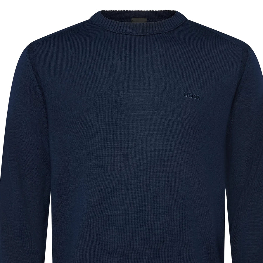 BOSS Avac C Knitted Navy Sweatshirt
