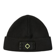 MA.STRUM Logo Badge Black Beanie