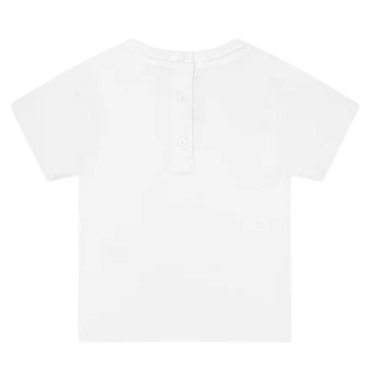 Balmain Baby Contrast Embroidered Logo White T-Shirt