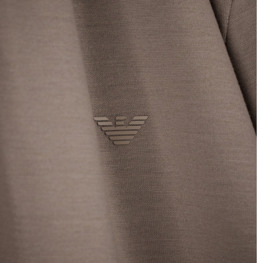 Emporio Armani Lyocell Blend Jersey Beige Polo Shirt