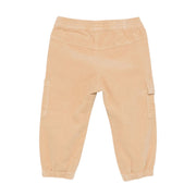 Moschino Baby Teddy Bear Patch Beige Corduroy Cargo Pants