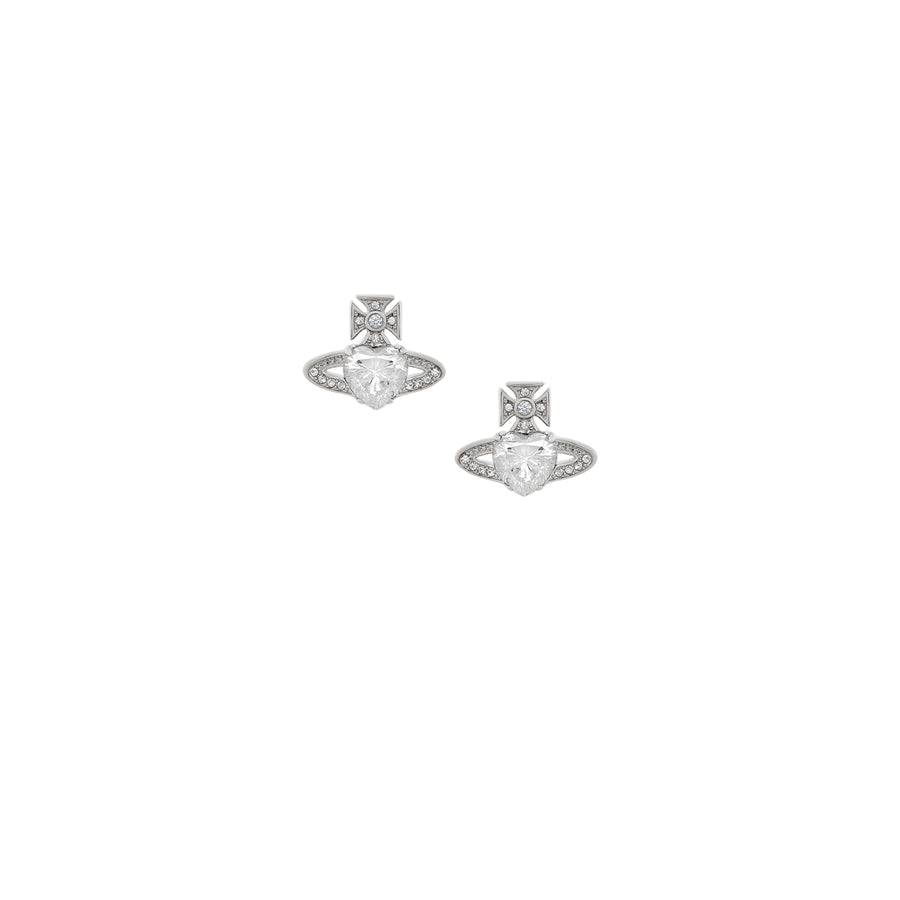 Vivienne Westwood Platinum White Ariella Earrings