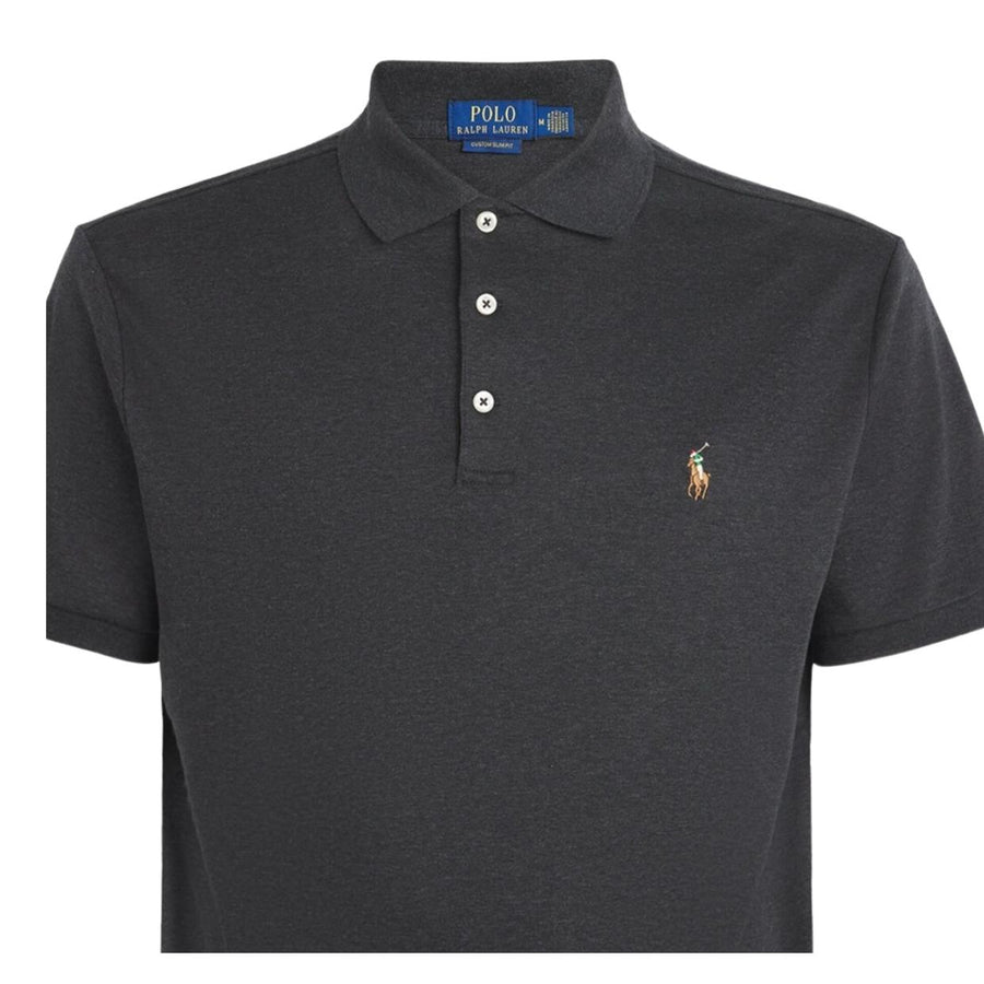 Polo Ralph Lauren Embroidered Pony Black Heather Polo Shirt