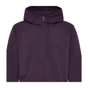 BOSS Logo Print Saggy Zip-Up Purple Hoodie