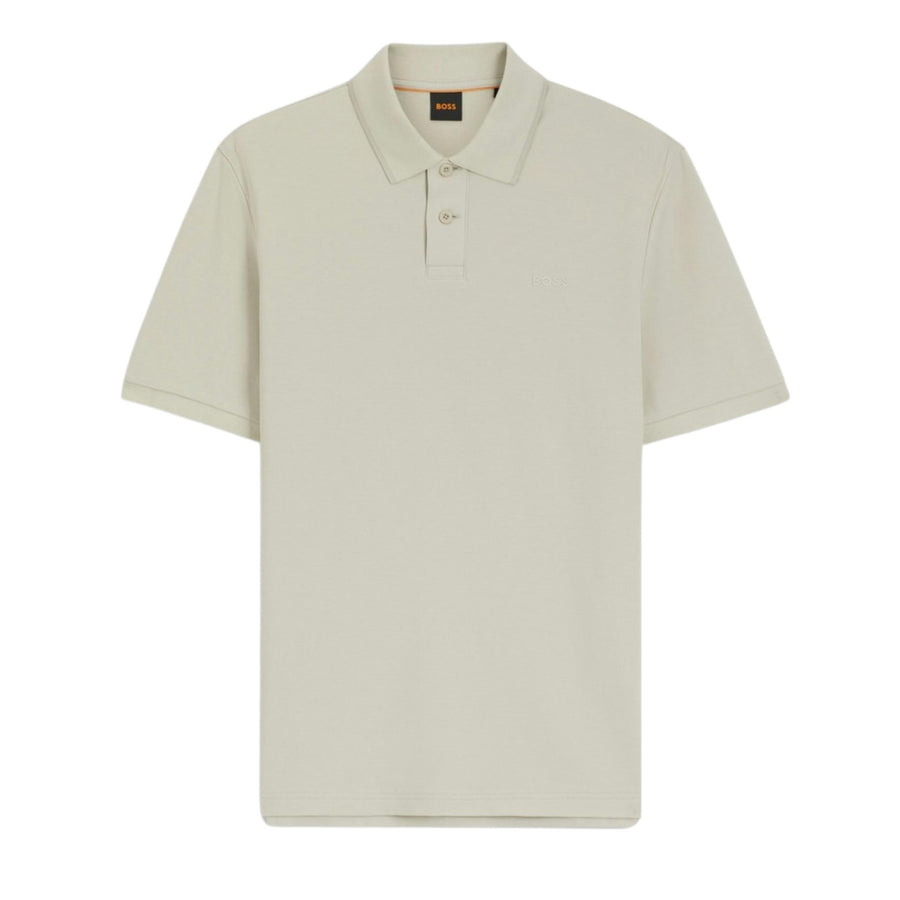 BOSS Phoenix Cotton Pique Regular Fit Beige Polo Shirt
