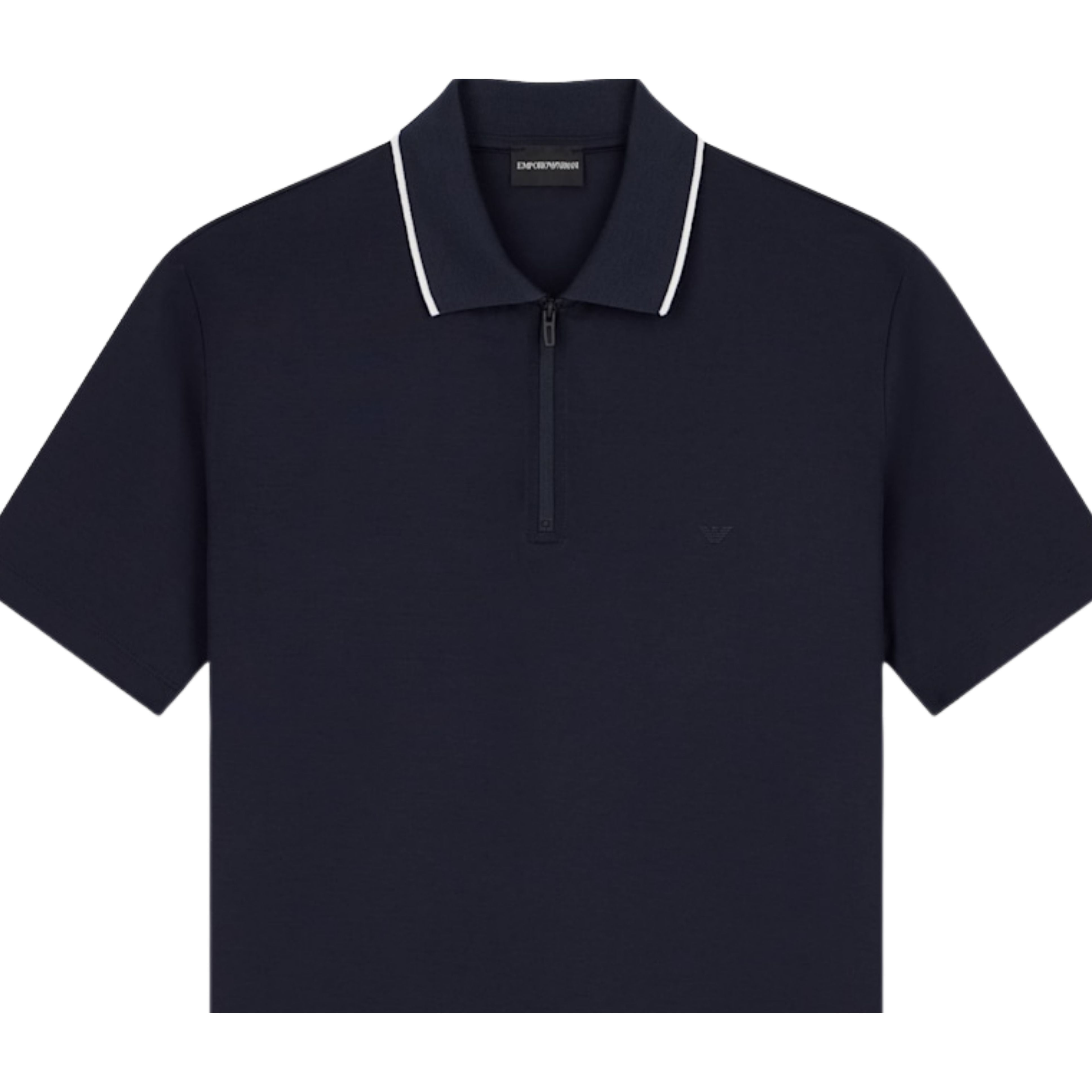 Emporio Armani Lyocell Blend Jersey Navy Polo Shirt