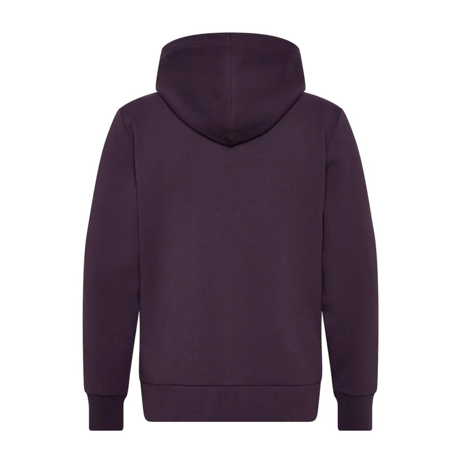 BOSS Logo Print Saggy Zip-Up Purple Hoodie