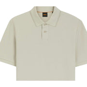BOSS Phoenix Cotton Pique Regular Fit Beige Polo Shirt