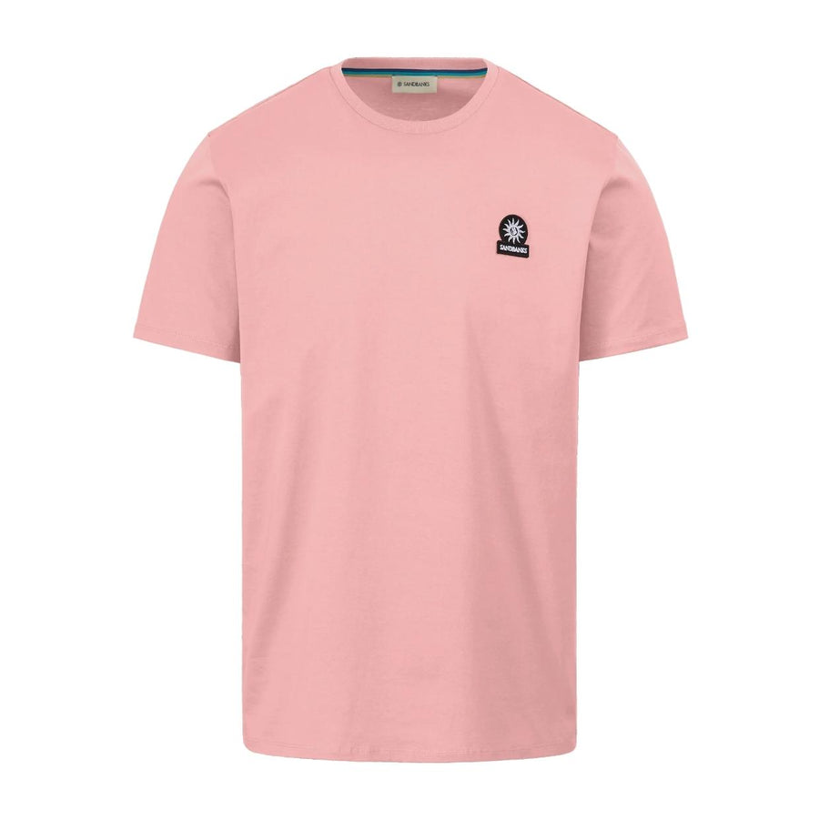 Sandbanks Logo Badge Slim Fit Dusty Pink T-Shirt