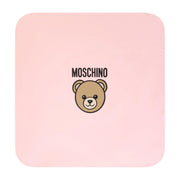 Moschino Baby Print Teddy Bear Pink Blanket