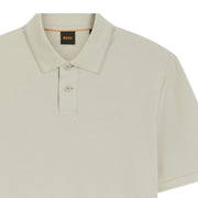 BOSS Phoenix Cotton Pique Regular Fit Beige Polo Shirt