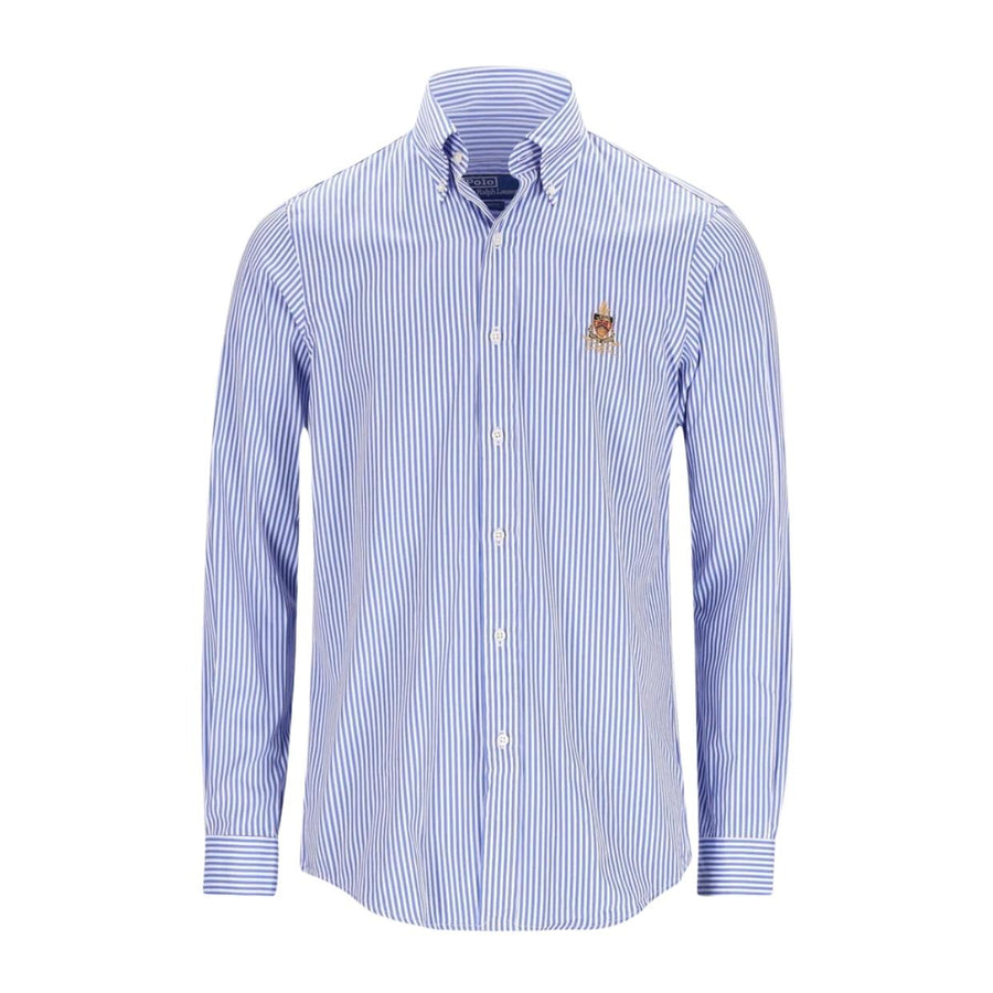 Polo Ralph Lauren Classic Fit Stripe Cotton Poplin Crest Shirt