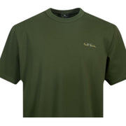 Paul Smith Embroidery Logo Oversized Fit Green T-Shirt