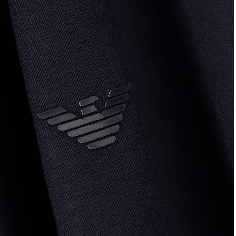 Emporio Armani Lyocell Blend Jersey Navy Polo Shirt