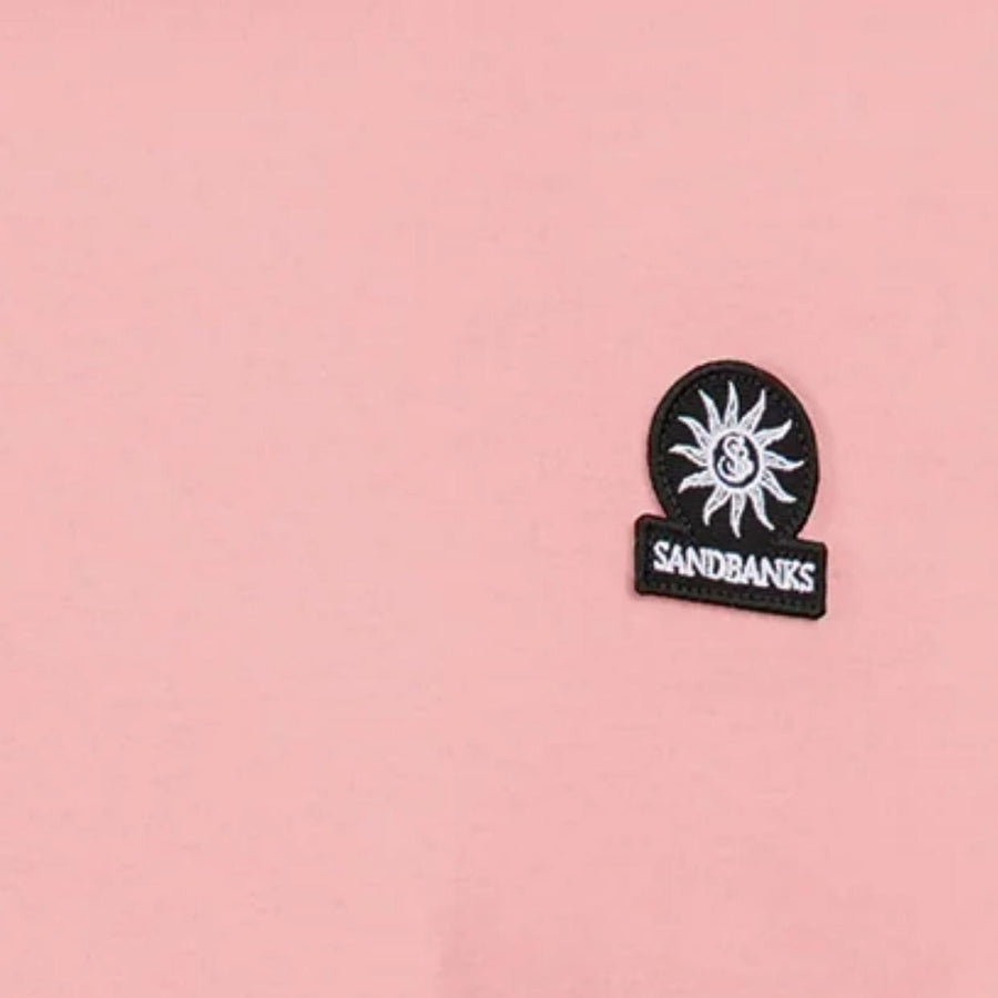 Sandbanks Logo Badge Slim Fit Dusty Pink T-Shirt