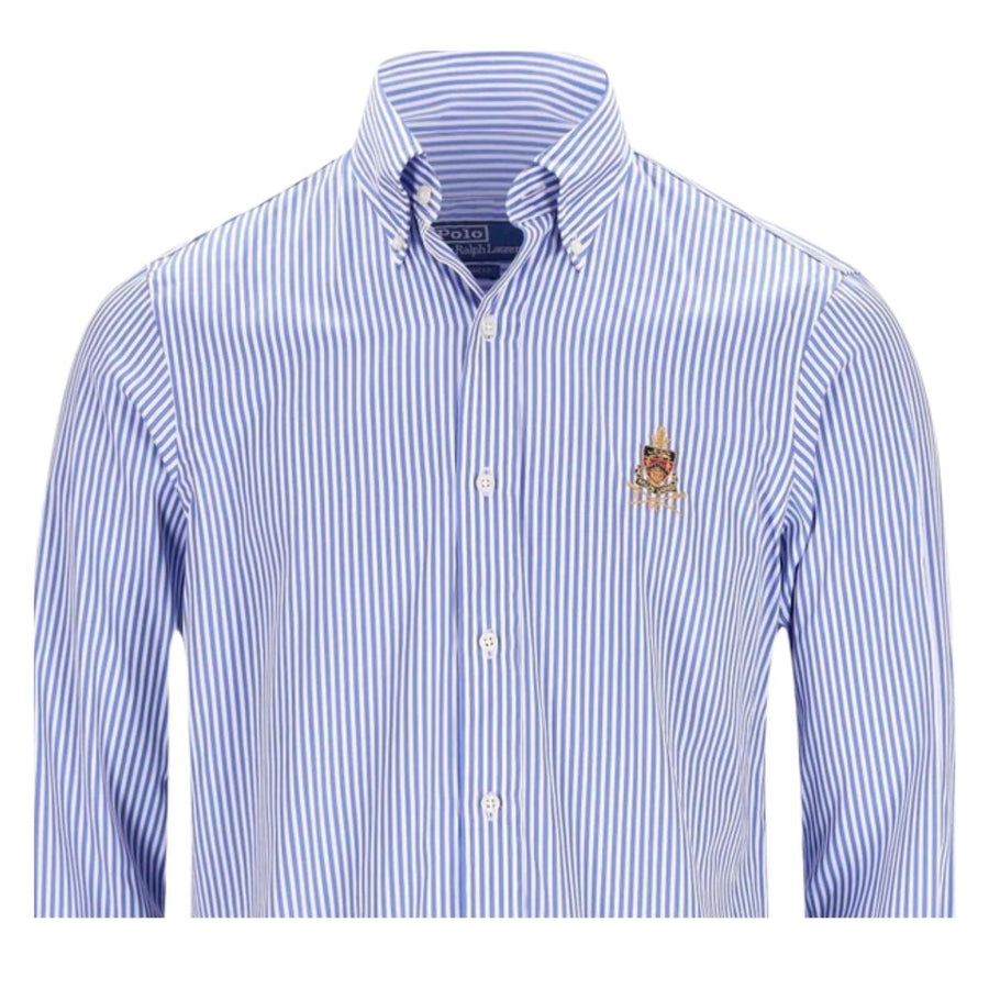 Polo Ralph Lauren Classic Fit Stripe Cotton Poplin Crest Shirt