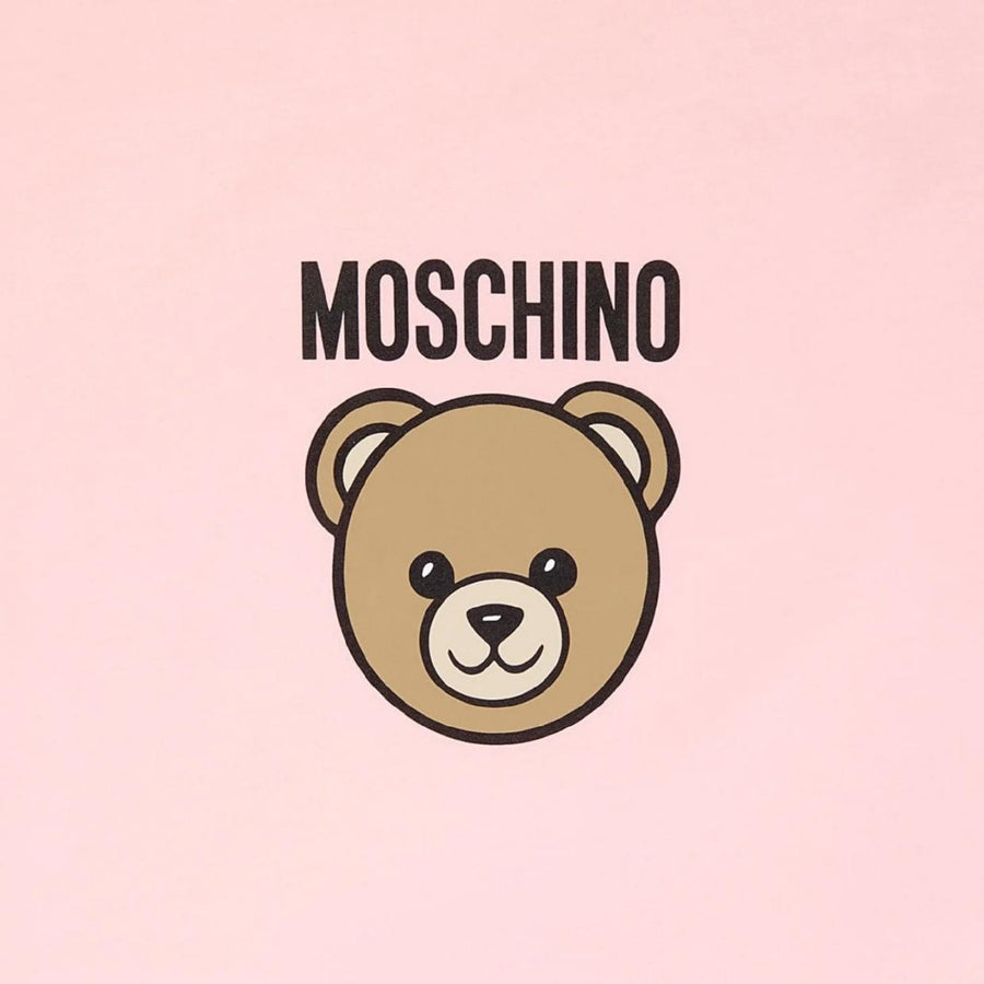 Moschino Baby Print Teddy Bear Pink Blanket