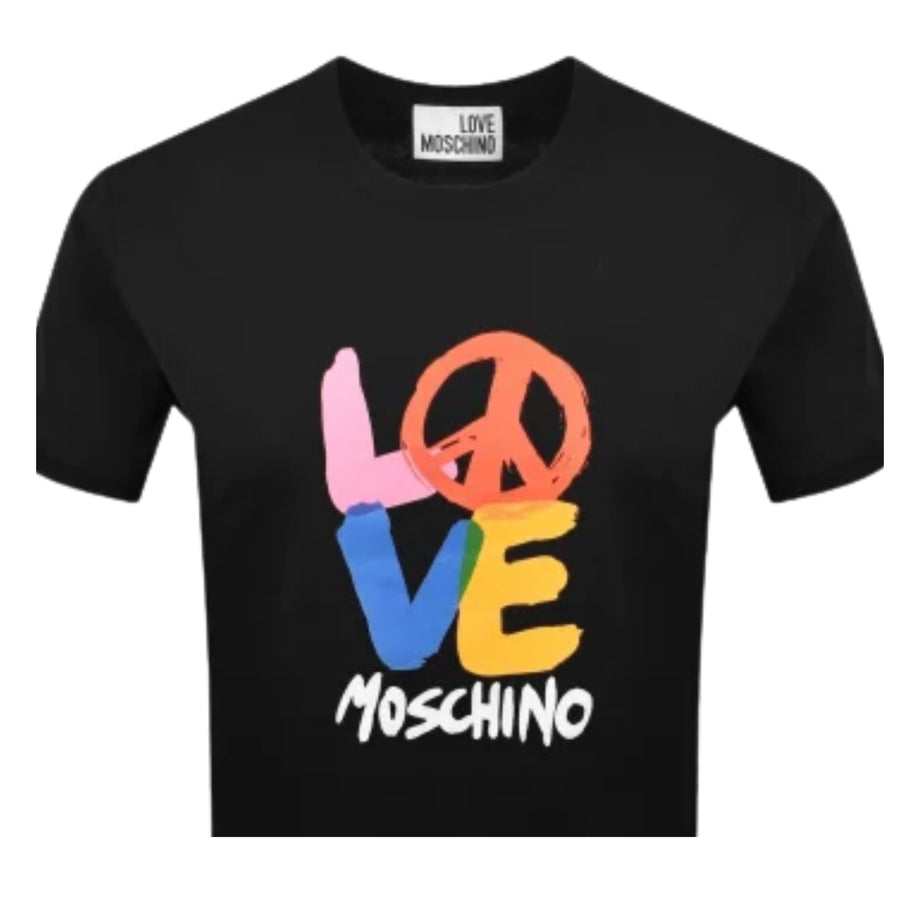 Love Moschino Printed Logo Black T-Shirt