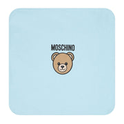 Moschino Baby Print Teddy Bear Sky Blue Blanket