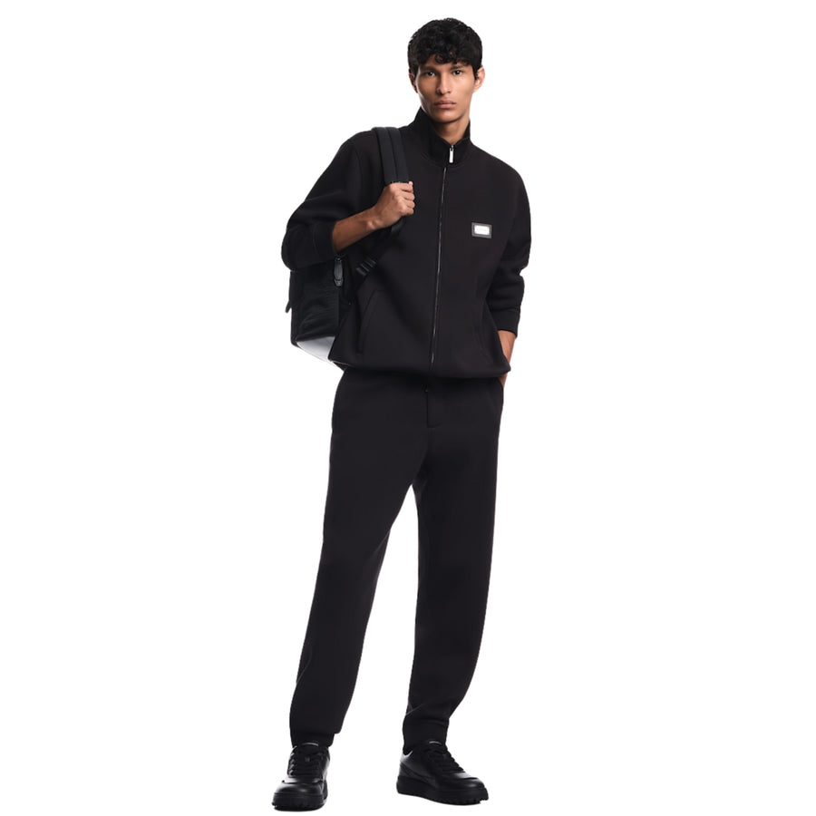 Emporio Armani Regular Fit Logo Plaque Zip Sweatshirt