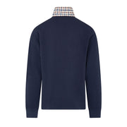 Aquascutum Active Heavy Piquet Collar Zip Navy Polo Sweatshirt