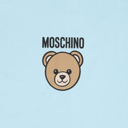 Moschino Baby Print Teddy Bear Sky Blue Blanket
