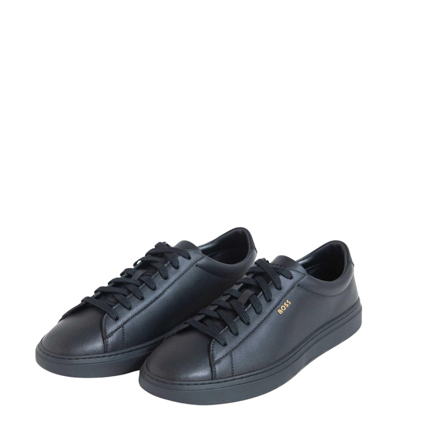 BOSS Kieran Signature Stripe Black Cupsole Trainers