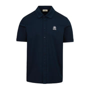 Sandbanks Full-Button Interlock Navy Shirt