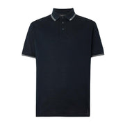 Emporio Armani Contrast Stripe Dark Navy Cotton Pique Polo Shirt