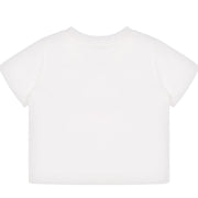 Moschino Baby Teddy Bear Print Off-White T-Shirt