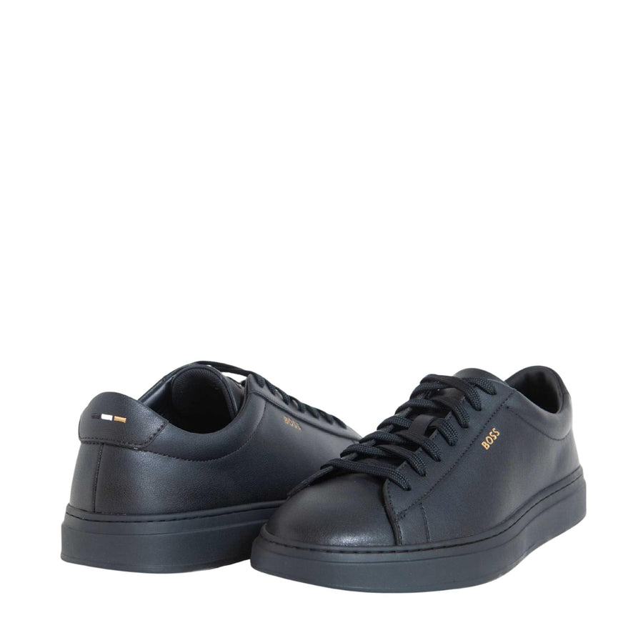BOSS Kieran Signature Stripe Black Cupsole Trainers