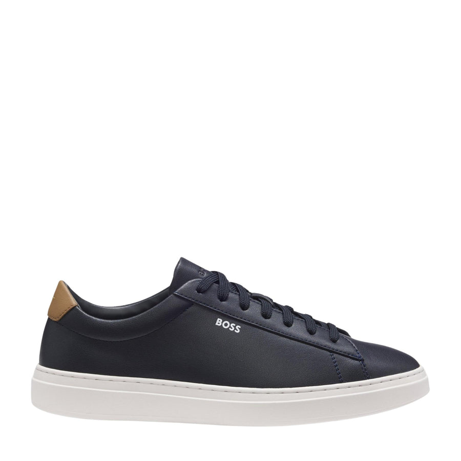 BOSS Kieran Signature Stripe Dark Blue Cupsole Trainers