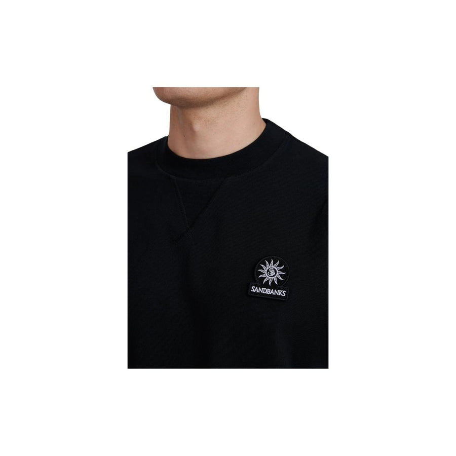 Sandbanks Relaxed Fit Double Jersey Black Sweat T-Shirt
