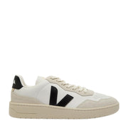VEJA V-90 O.T. White & Black Leather Trainers