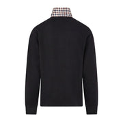 Aquascutum Active Heavy Piquet Collar Zip Black Polo Sweatshirt