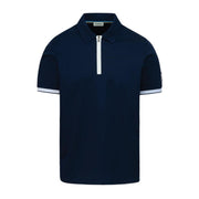 Sandbanks Silicone Zip Navy Polo Shirt