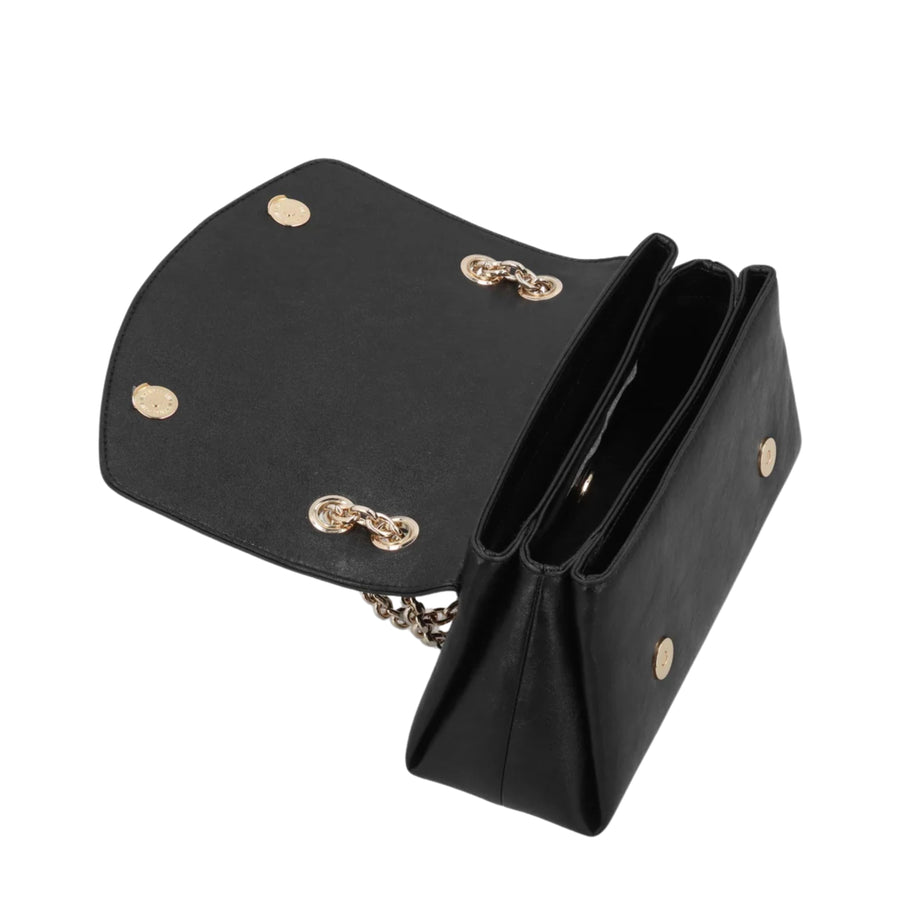 Love Moschino Gold Tone Logo Black Shoulder Bag