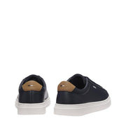 BOSS Kieran Signature Stripe Dark Blue Cupsole Trainers