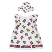 Moschino Baby Animal Print Teddy Bear Three Piece Dress Set