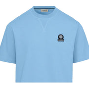 Sandbanks Relaxed Fit Double Jersey Dusty Blue Sweat T-Shirt
