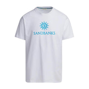 Sandbanks Rope Embroidery Logo White T-Shirt