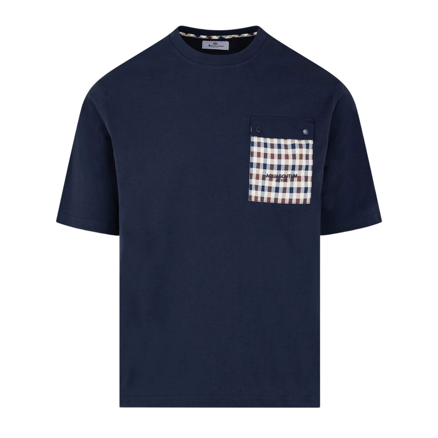 Aquascutum Active Tech Pocket Navy T-Shirt